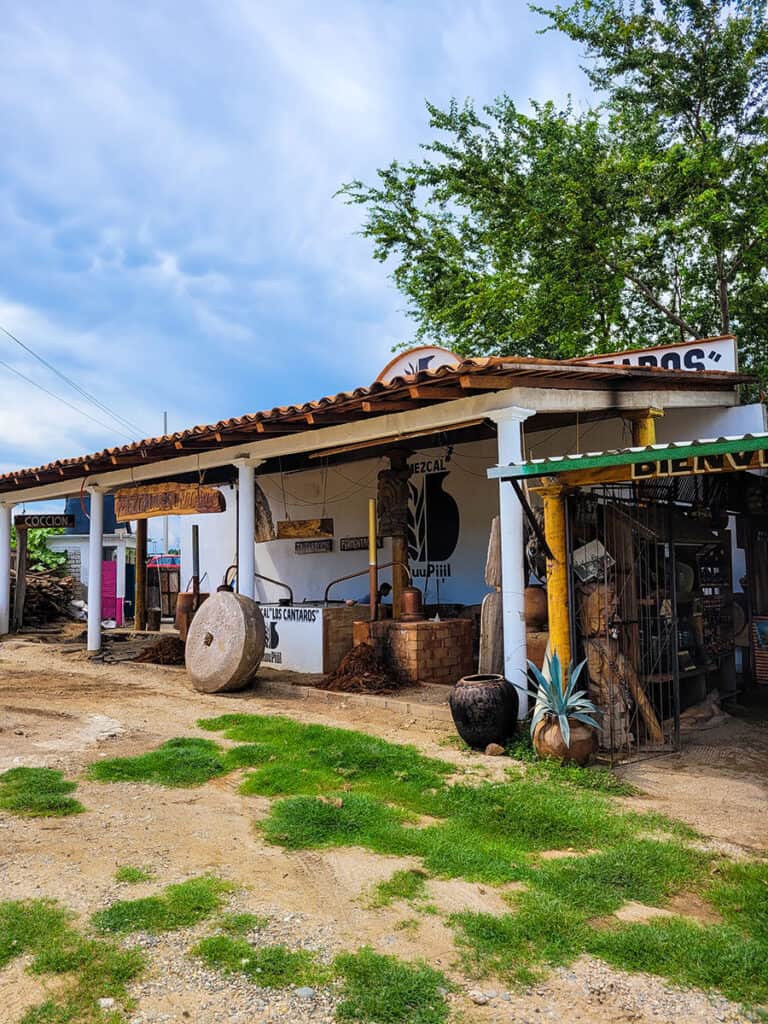 The mezcal tour visits an ancestral distillery located just outside of Puerto Escondido, Oaxaca.