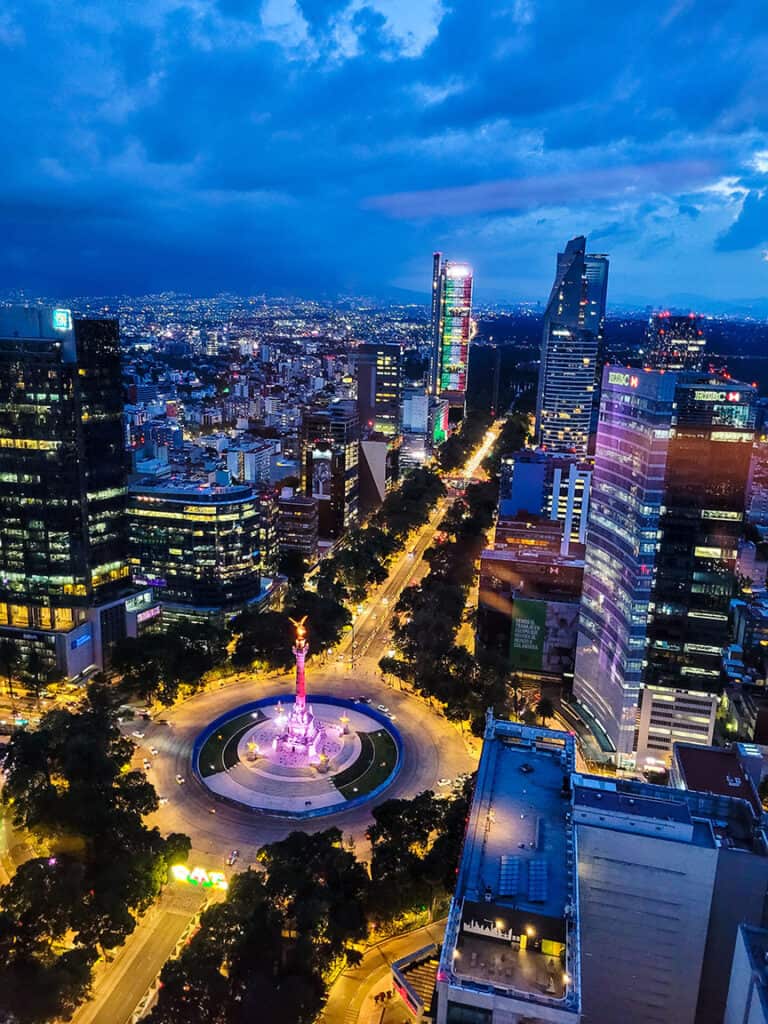 The view from Cityzen Rooftop Kitchen is the best in Mexico City.