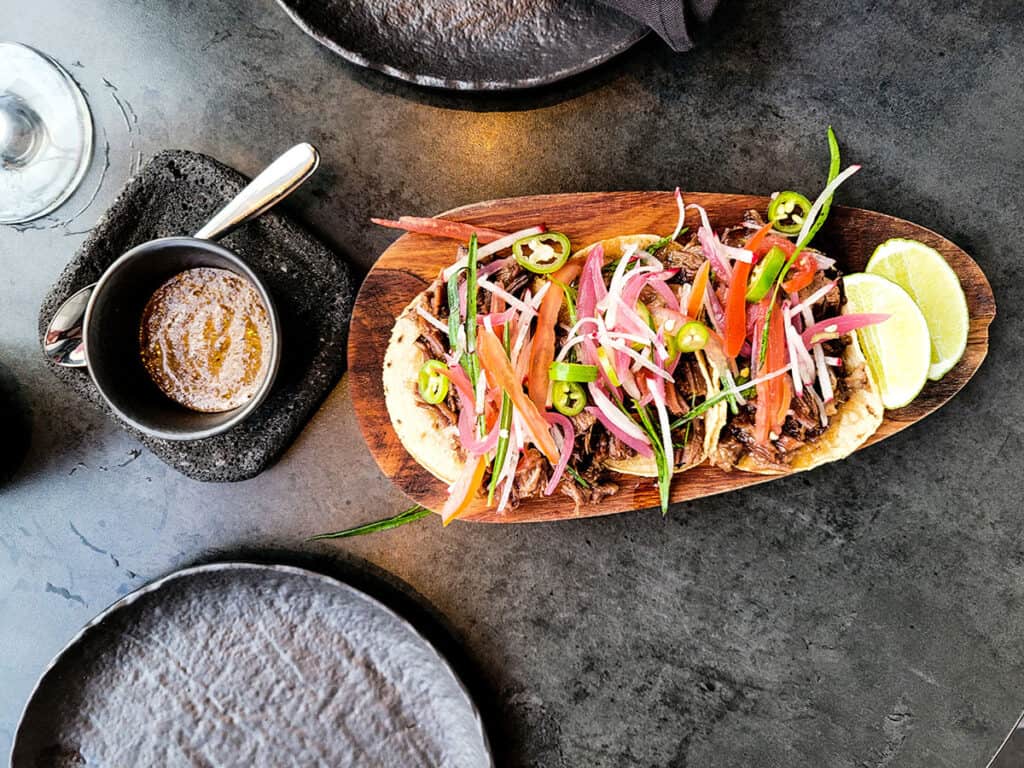 The tacos at Cityzen come in orders of two or three and are perfect for sharing.