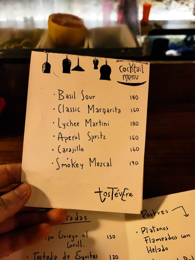 The cocktail list at Tostevere is small but mighty.
