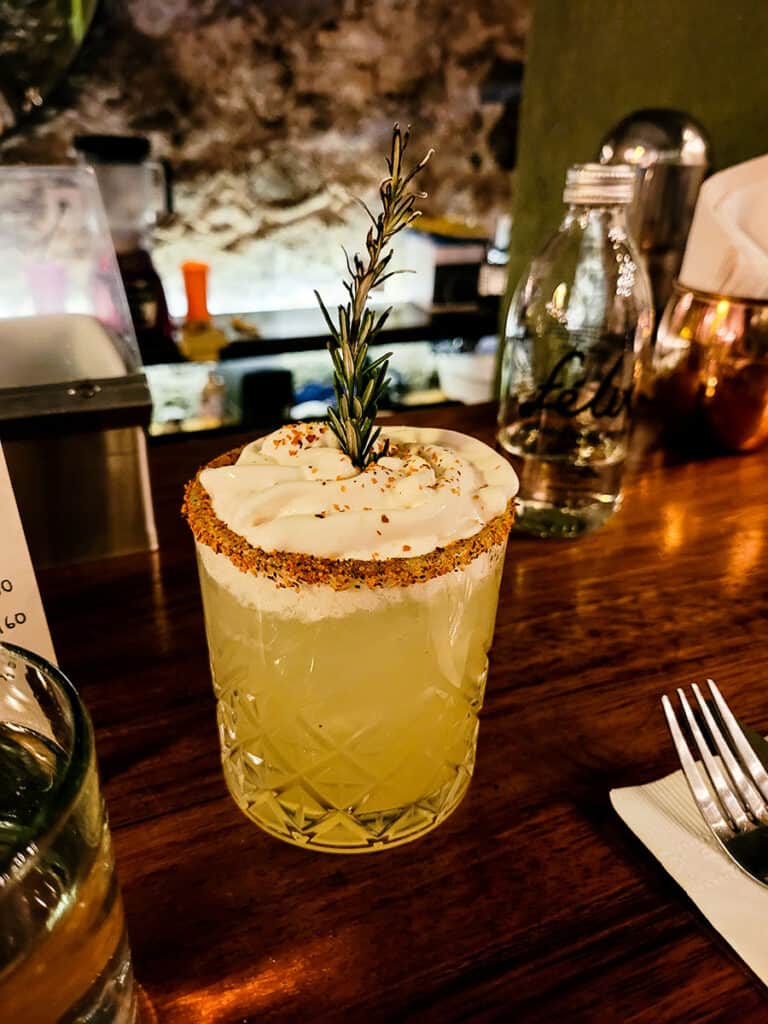 The Smokey Mezcal is served smoking at your table and bursting with flavour.
